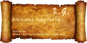 Körtvési Gabriella névjegykártya