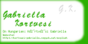 gabriella kortvesi business card